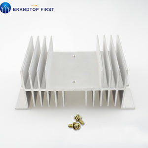 1pcs Aluminum Single Phase Solid State Relay SSR Heat Sink Base Small Type Heat Radiator for 10A to100A  with 2 mouting
