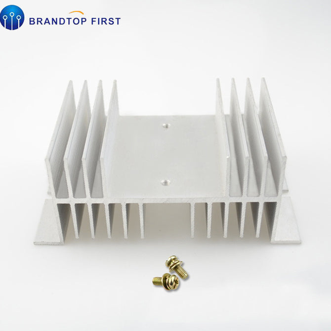 1pcs Aluminum Single Phase Solid State Relay SSR Heat Sink Base Small Type Heat Radiator for 10A to100A  with 2 mouting