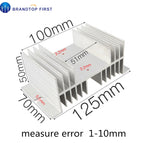 1pcs Aluminum Single Phase Solid State Relay SSR Heat Sink Base Small Type Heat Radiator for 10A to100A  with 2 mouting