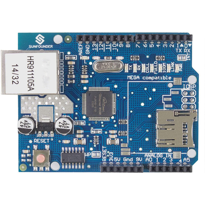 1pcs Shield Ethernet Shield W5100 R3 UNO Mega 2560 1280 328 UNR R3 W5100 Development board for arduino