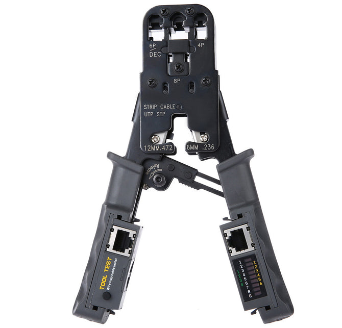 2 in 1 multitool RJ45 Network LAN Cable Crimper Pliers stripper Tool Cable Tester 6P/8P Wire Cutter Tool Test Crimping Pliers