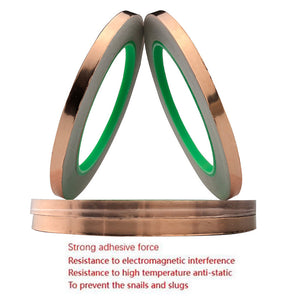 20-50m 3mm Single Side Conductive Copper Foil Tape Strip Adhesive EMI Shielding Heat Resist Tape 20/30/50Meters