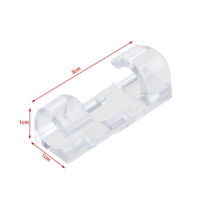 20 Pcs Cord Wire Cable Plastic Clips Self Adhesive Clamp Organizer Fixer