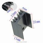 20 Pieces/lot  TO-220 TO220 Heat Sink 21x15x11mm Cooler Cooling Heatsink Radiator Aluminum