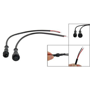 2015 Hot  Male Female Plug 2 Pin LED Waterproof Connector Cable 220V Black