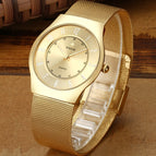 2017 Top Luxury Brand WWOOR Men Ultra Thin Waterproof Gold Watch Men's Quartz Analog Clock Male Sports Watches relogio masculino