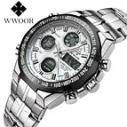 2018 Digital Watch Men Luxury Brand WWOOR Men's Watches Quartz LED  Military Watch Swimming Casual Sport Wristwatch