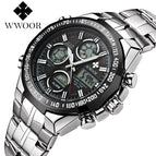 2018 Digital Watch Men Luxury Brand WWOOR Men's Watches Quartz LED  Military Watch Swimming Casual Sport Wristwatch