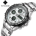 2018 Digital Watch Men Luxury Brand WWOOR Men's Watches Quartz LED  Military Watch Swimming Casual Sport Wristwatch