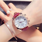 2018 Women Man Lover Square Rose Gold Alloy And Leather Quartz Watch GUOU Luxury Waterproof for Woman Ladies Gilrs Wrist watches
