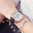 2018 Women Man Lover Square Rose Gold Alloy And Leather Quartz Watch GUOU Luxury Waterproof for Woman Ladies Gilrs Wrist watches