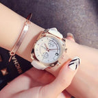 2018 Women Man Lover Square Rose Gold Alloy And Leather Quartz Watch GUOU Luxury Waterproof for Woman Ladies Gilrs Wrist watches