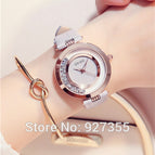 2019 GUOU Women Dress Watches Stylish Roll Drill Crystal Rhinestones Quartz Wristwatch Lady  Bracelet  Relogio Casual Watch