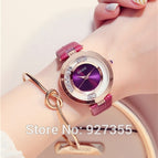 2019 GUOU Women Dress Watches Stylish Roll Drill Crystal Rhinestones Quartz Wristwatch Lady  Bracelet  Relogio Casual Watch