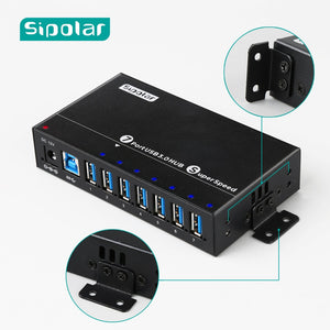 2019 NEW arrival model 7 port USB 3.0 super speed hub with smart charging port from Sipolar Manufacturers