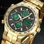 2019 New Luxury Brand WWOOR Men Sport Watches Men's Quartz Digital Analog Clock Man Full Steel Wrist watch relogio masculino BOX