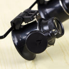 20X Magnifying Glass Headband Glasses Magnifier With LED Light For Watchmaker Jewelry Optical Lens Glass Magnifier Loupe