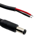 20x CCTV DC Power Connector 5.5 x 2.5mm Male Plug Socket with Cord Connector Cable Black 1m/3ft 18AWG