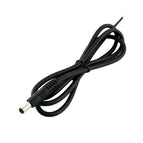 20x CCTV DC Power Connector 5.5 x 2.5mm Male Plug Socket with Cord Connector Cable Black 1m/3ft 18AWG