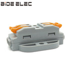 233-2 10Pcs 2In-2Out Fast Universal Conductor Terminal Block Wire Connectors Connect Termianls Compact With Mounting Carrier