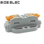 233-2 10Pcs 2In-2Out Fast Universal Conductor Terminal Block Wire Connectors Connect Termianls Compact With Mounting Carrier