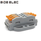 233-3 10Pcs 3In-3Out Fast Universal Conductor Terminal Block Wire Connectors Connect Termianls Compact With Mounting Carrier