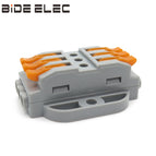 233-3 10Pcs 3In-3Out Fast Universal Conductor Terminal Block Wire Connectors Connect Termianls Compact With Mounting Carrier