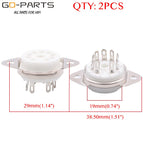 2PCS 9pin Ceramic Vacuum Tube Sockets For 6DJ8 12AX7 ECC83 B339 CV492 6L13 12AU7 ECC82 ECC81 ECC83 12AT7 Bottom Chassis Mount