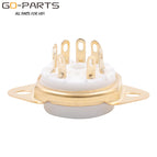 2PCS 9pin Ceramic Vacuum Tube Sockets For 6DJ8 12AX7 ECC83 B339 CV492 6L13 12AU7 ECC82 ECC81 ECC83 12AT7 Bottom Chassis Mount