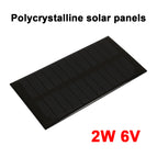 2W 6V Solar Panel Cell Durable Solar Generator Solar Cells Light Outdoor DC Output Waterproof Panel Solar Charger Portable