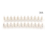 2pcs 3A 6A 10A 20A 30A Screw Terminal Barrier Connector 12 Position Barrier Terminal Strip Block Electrical Wire Connection