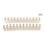 2pcs 3A 6A 10A 20A 30A Screw Terminal Barrier Connector 12 Position Barrier Terminal Strip Block Electrical Wire Connection