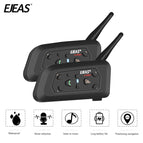 2PCS/set EJEAS V6 Pro Intercomunicador para Capacete Bluetooth Helmet Headset 1.2km IP65 Music Waterproof 6 Riders Interphone