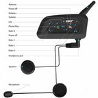 2PCS/set EJEAS V6 Pro Intercomunicador para Capacete Bluetooth Helmet Headset 1.2km IP65 Music Waterproof 6 Riders Interphone
