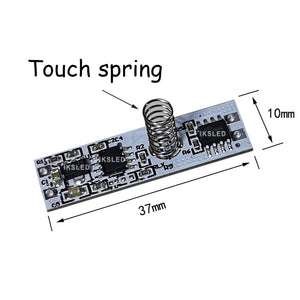 3.7~24V 10A Capacitive Touch Sensor Switch Coil Spring Switch LED Dimmer Control Switch for Smart Home LED Light Strip
