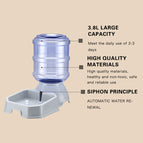 3.8L Pet Cat Automatic Feeders Large Capacity Cat Water Fountain Plastic Dog Water Bottle Feeding Bowls Water Dispenser for Cats