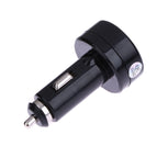 3 in 1 12/24V Car Auto Monitor Display USB Charging Charger for Phone Tablet GPS LED Digital Voltmeter Gauge Thermometer