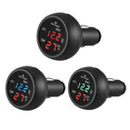 3 in 1 12/24V Voltmeter Car Monitor Display USB Charging Charger For Phone Tablet GPS LED Digital Voltmeter Gauge Thermometer