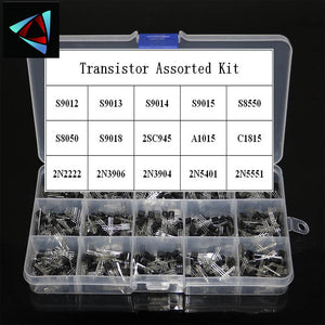 300/600Pcs 15Value*20/40Pcs Transistor TO-92 Assortment Box Kit 2N2222 2N3904 2N3906 C945 S8050 S8550 S9014 S9013 9018 wholesale bulk price