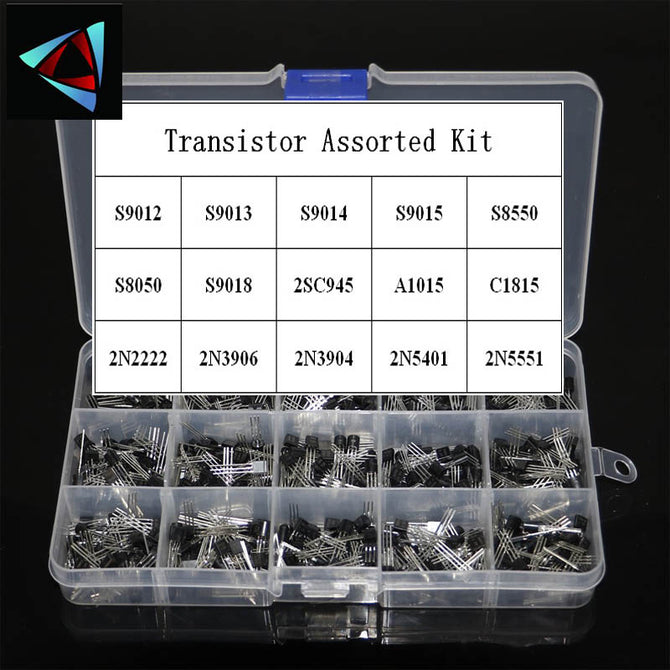 300/600Pcs 15Value*20/40Pcs Transistor TO-92 Assortment Box Kit 2N2222 2N3904 2N3906 C945 S8050 S8550 S9014 S9013 9018 wholesale bulk price