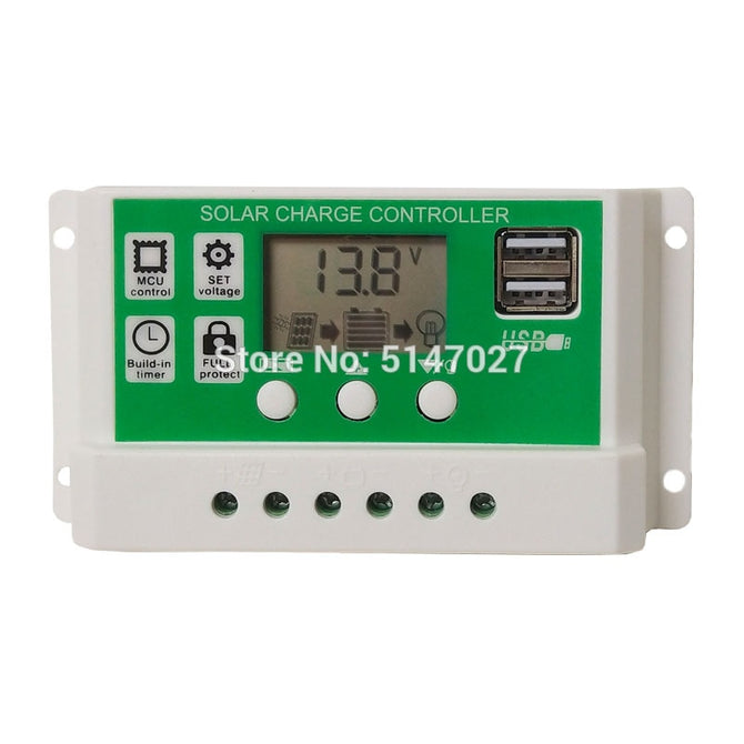 30A 20A 10A 12V24V Auto Solar Panel Battery Charger Regulators for Lead acid battery and lithium battery 30a solar controller