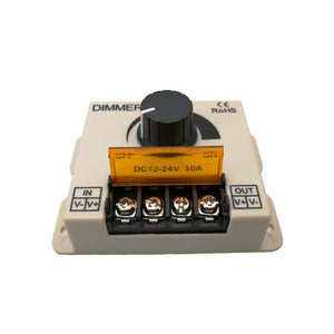 30A LED Dimmer 12V 24V 720W Max Big power For Led Single Strip Switch Knob control Electric Shock cover Light regulator