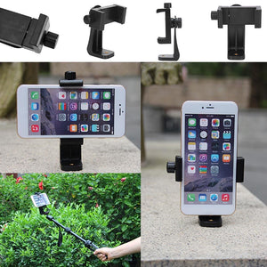 360 Degree Rotating Tripod Adapt Phones Holder Vertical Bracket  Mount Phone Clip Tripod Adapter for Phones Maximum  6.4 inches