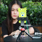360 Degree Rotating Tripod Adapt Phones Holder Vertical Bracket  Mount Phone Clip Tripod Adapter for Phones Maximum  6.4 inches