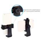 360 Degree Rotating Tripod Adapt Phones Holder Vertical Bracket  Mount Phone Clip Tripod Adapter for Phones Maximum  6.4 inches