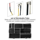 385Pcs/box Polyolefin Shrinking Assorted Insulated Sleeving Tubing Set Heat Shrinkable Tube Wrap Wire Heat Shrink Tubing Durable