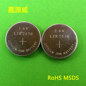 200PCS/LOT LIR2450 battery button cell gift clock toy Bluetooth wireless rechargeable battery wholesale bulk price