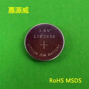 200PCS/LOT LIR2450 battery button cell gift clock toy Bluetooth wireless rechargeable battery wholesale bulk price