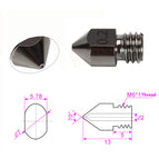 3D Printer parts MK7 MK8 steel Mold Super Hard nozzle m6 Threaded Corrosion-Resistant 1.75mm for Ender 3 CR10 Ender 3 PRO