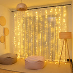 3M LED Curtain Lights USB Window Curtain Waterfall Fairy Light for Home Room Bedroom Christmas Party New Year Decoration Outdoor